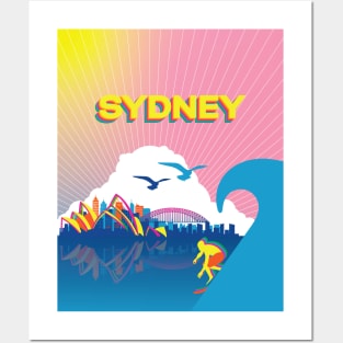 Psychedelic Sydney Sunset Posters and Art